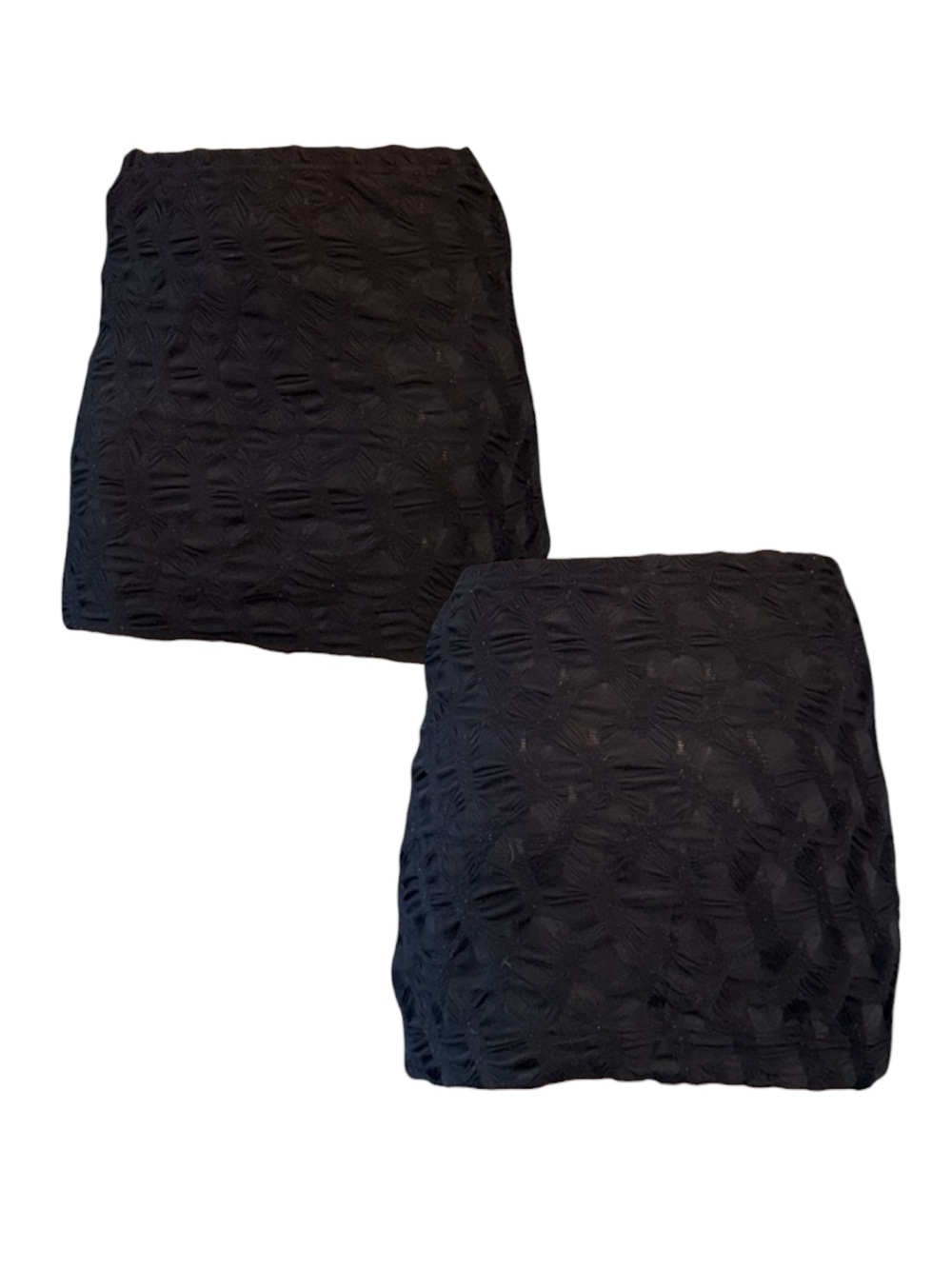 Elegant Black Textured Skirt